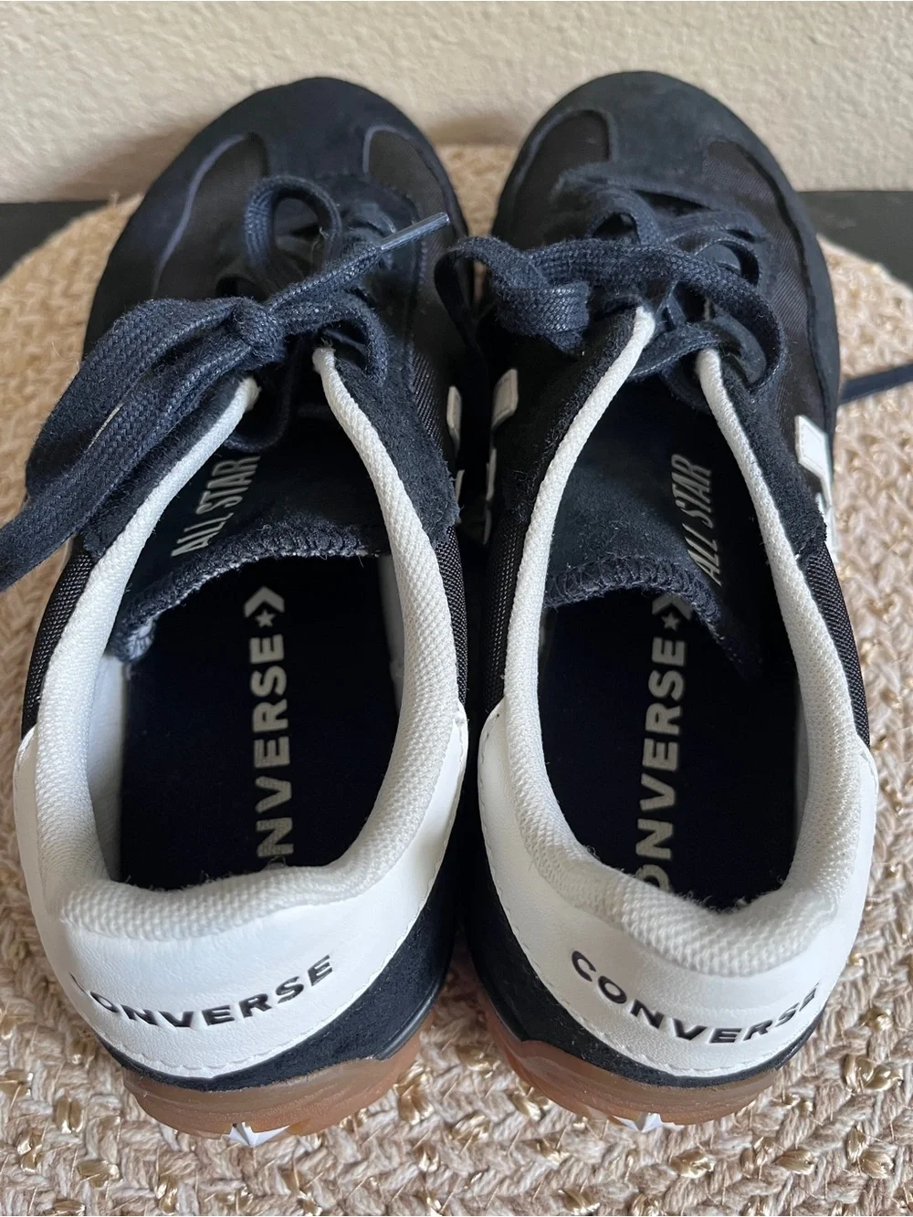 Converse Black Run Star Low Trainers